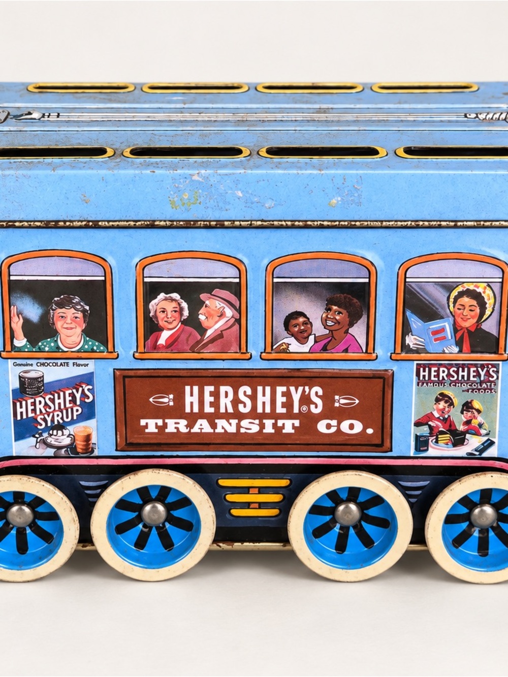 Hershey's Blue Tin Train Decorative Box
